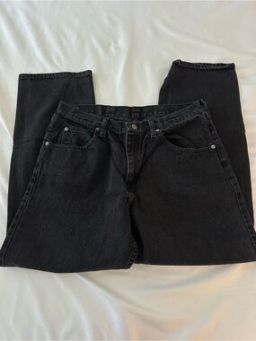 Vintage Wrangler Men's Black Denim Jeans